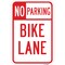 Signmission No Parking Bike Lane, Heavy-Gauge Aluminum Rust Proof Parking Sign, 12" x 18", A-1218-25050 A-1218-25050 - alternate 1